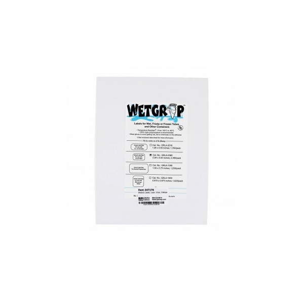 WetGrip Labels, Laser, 0.5ml, 2380/pk, 2380PK